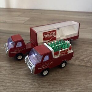 Vintage Buddy L Mini Coca Cola Trucks  Small Truck w/ green bottles